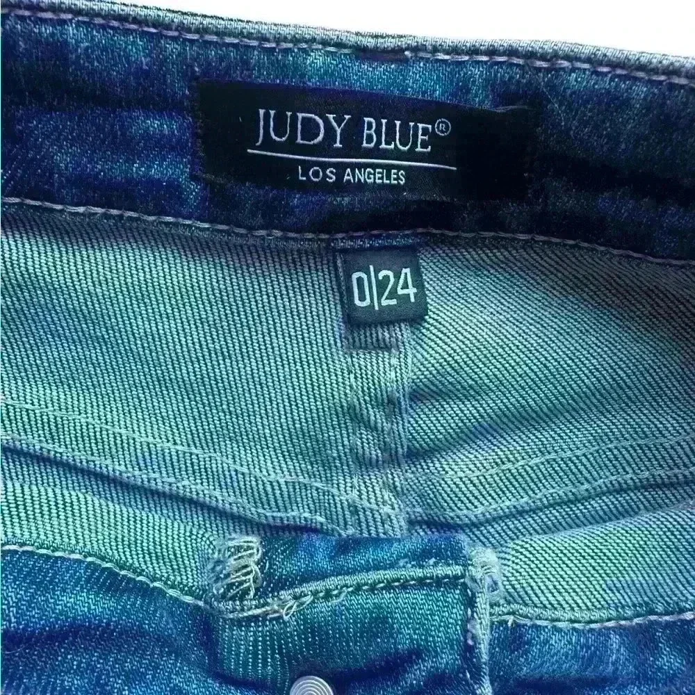 Judy Blue Jean Women size 0/24 Skinny Fit Austen High Rise Western Yoke Like New - Picture 6 of 10